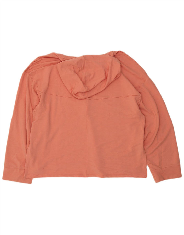 Nike Dri Fit - Sudadera con capucha para mujer, talla grande, poliéster, color naranja