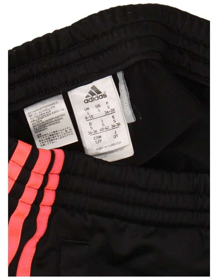 ADIDAS Mujer Climalite Chándal Pantalones UK 8/10 Pequeño Negro Poliéster