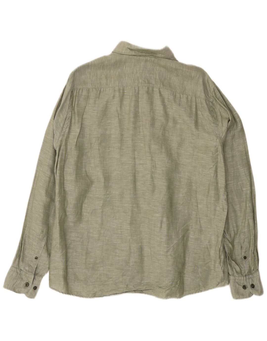 Camisa Hugo Boss Hombre Talla 41 Lino Verde Grande