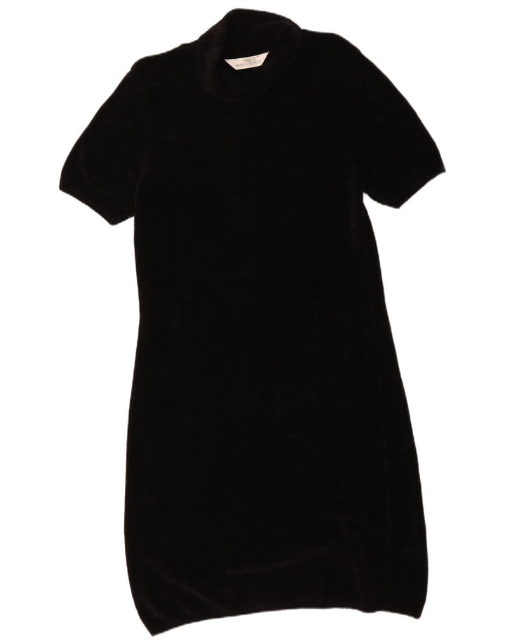Marks & Spencer Vestido tipo jersey de manga corta para mujer UK 42 Mediano Negro