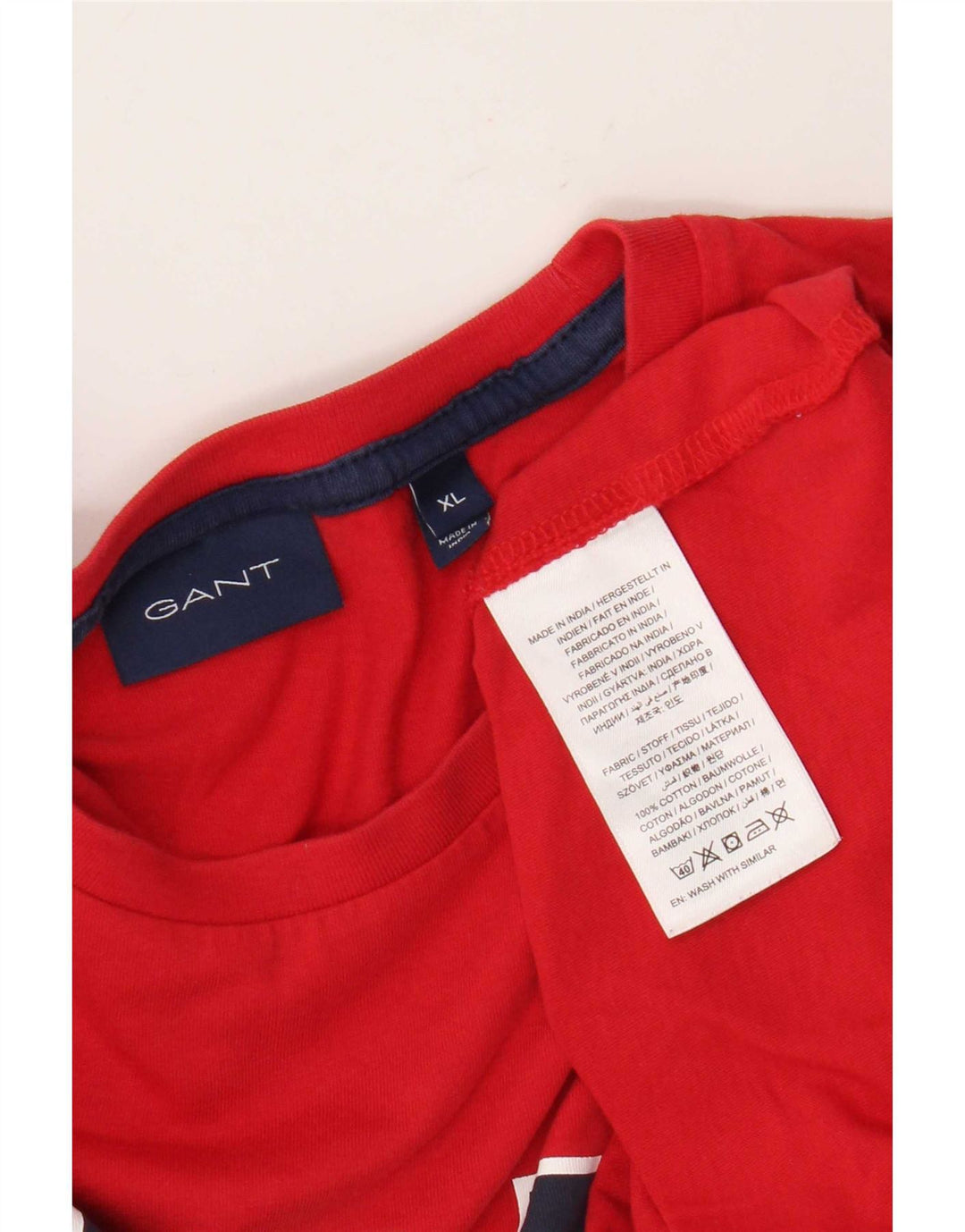 Gant Camiseta Gráfica para Hombre Top XL Algodón Rojo