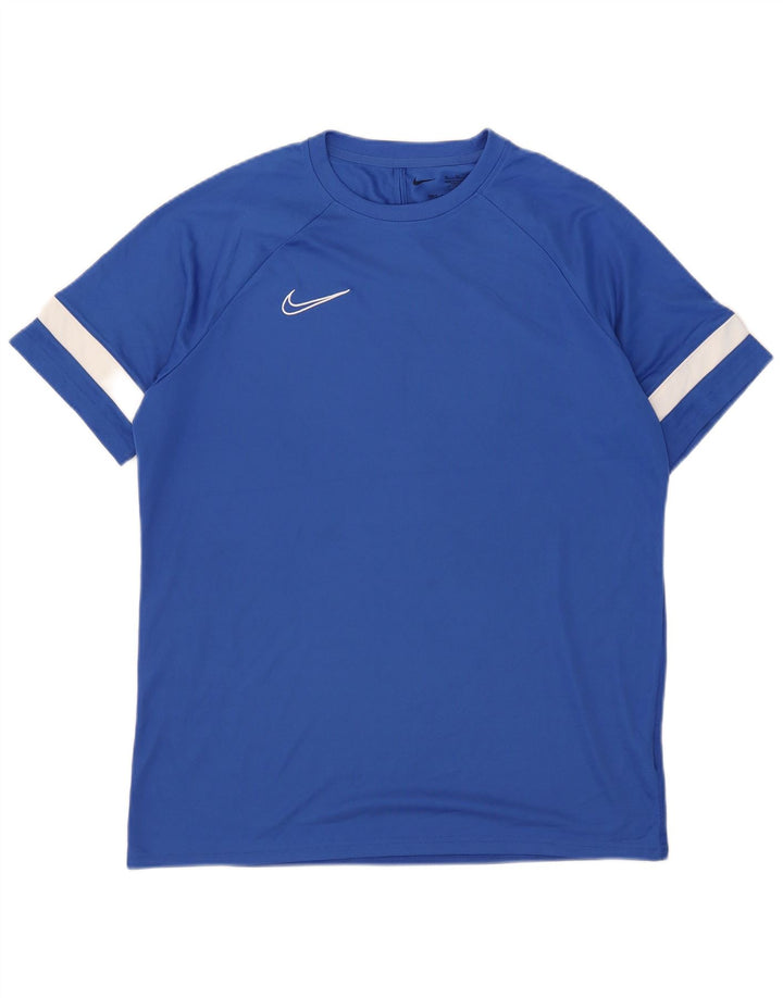 Camiseta Nike Dri Fit para hombre Top XL Azul Colorblock Poliéster