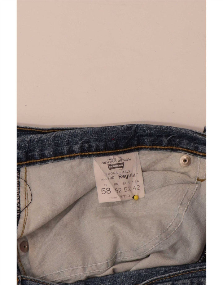 Carrera Jeans Rectos Para Hombre W42 L31 Algodón Azul