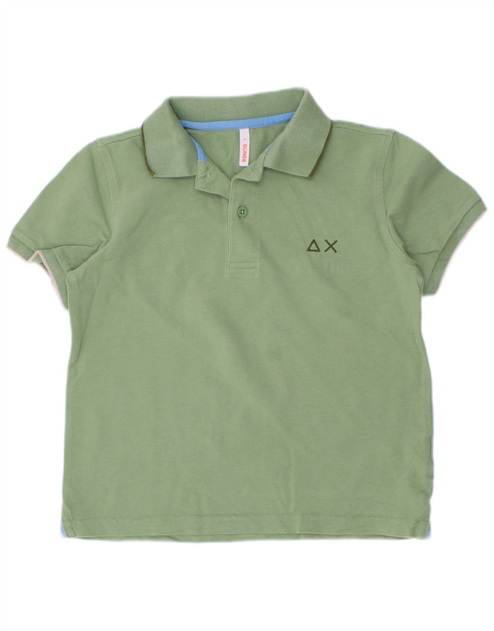 Sun68 Polo para niño 5-6 años Verde Algodón