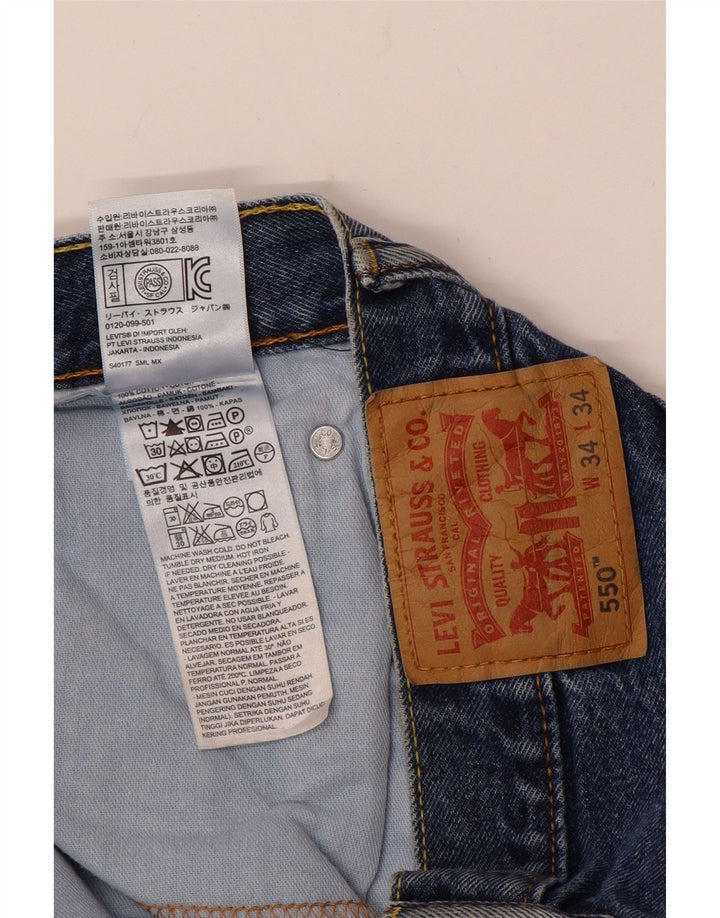 LEVI'S Jeans rectos de ajuste relajado 550 para hombre W34 L34 Algodón azul