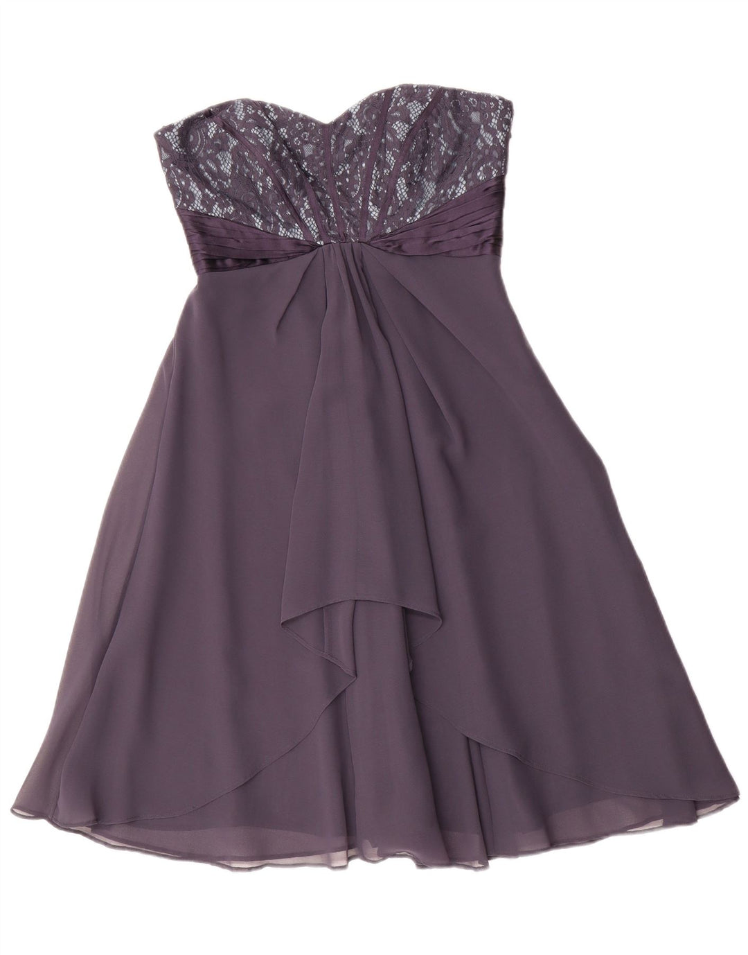 Coast Vestido Sin Tirantes Para Mujer UK 40 Pequeño Poliéster Púrpura