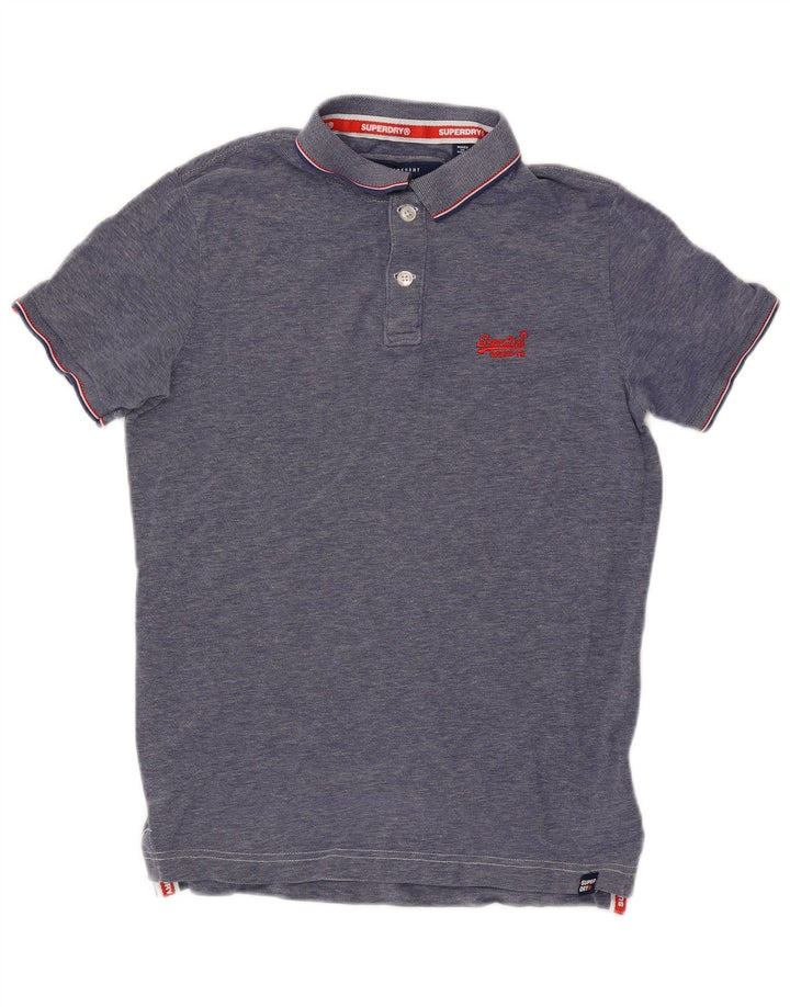 Polo Superdry Hombre De Algodón Azul Medio