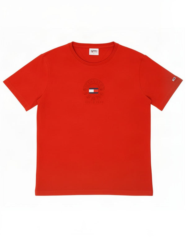 Tommy Hilfiger Camiseta gráfica de manga corta para mujer Top UK 10 Small Red