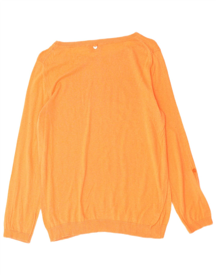 MASSIMO DUTTI Jersey con Cuello Barco para Mujer UK 44 Seda Naranja Mediana