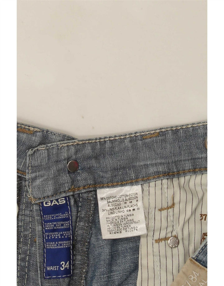 Pantalones cortos de mezclilla para hombre Gas W34 Algodón azul grande