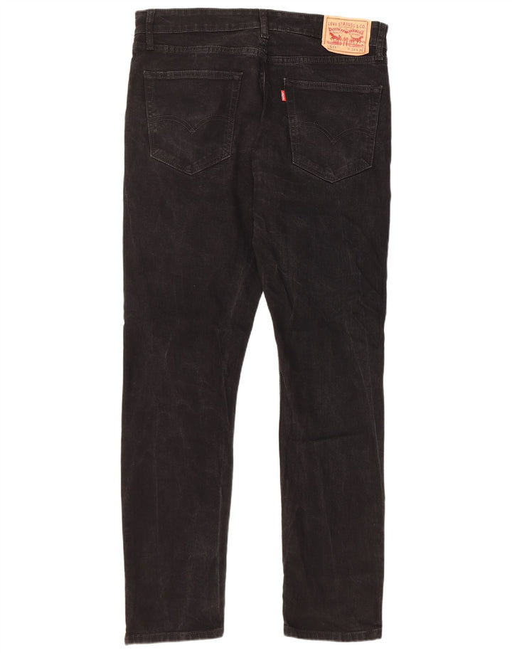 LEVI'S Vaqueros ajustados 511 para hombre W34 L32 Algodón negro