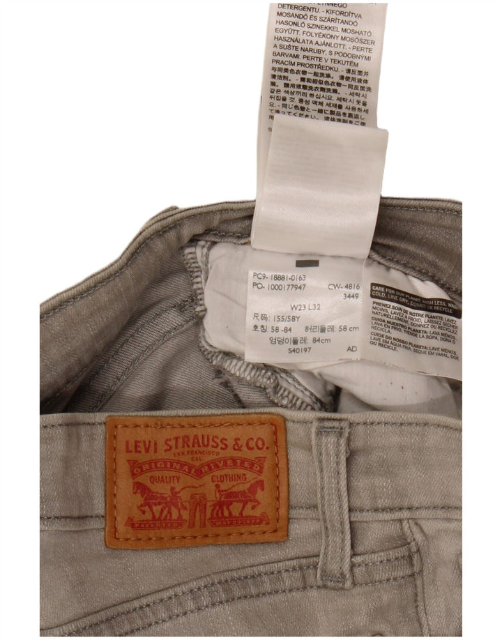 Levi's Vaqueros pitillo 711 para mujer W23 L32 Algodón gris