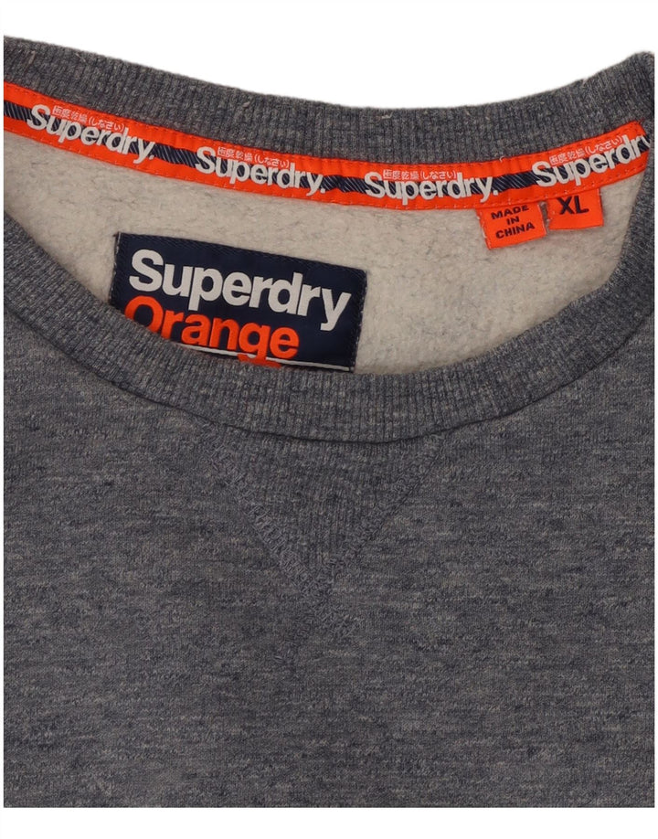 SUPERDRY Sudadera Jumper para Mujer ES 40 XL Algodón Gris
