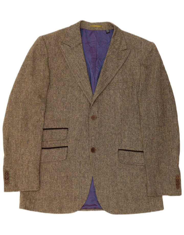 Ted Baker Chaqueta tipo blazer de 2 botones para hombre Talla 5 XL Poliéster marrón