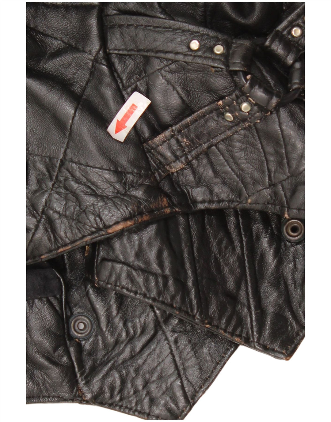 Vintage mujer bombardero chaqueta de cuero Reino Unido 12 cuero negro medio