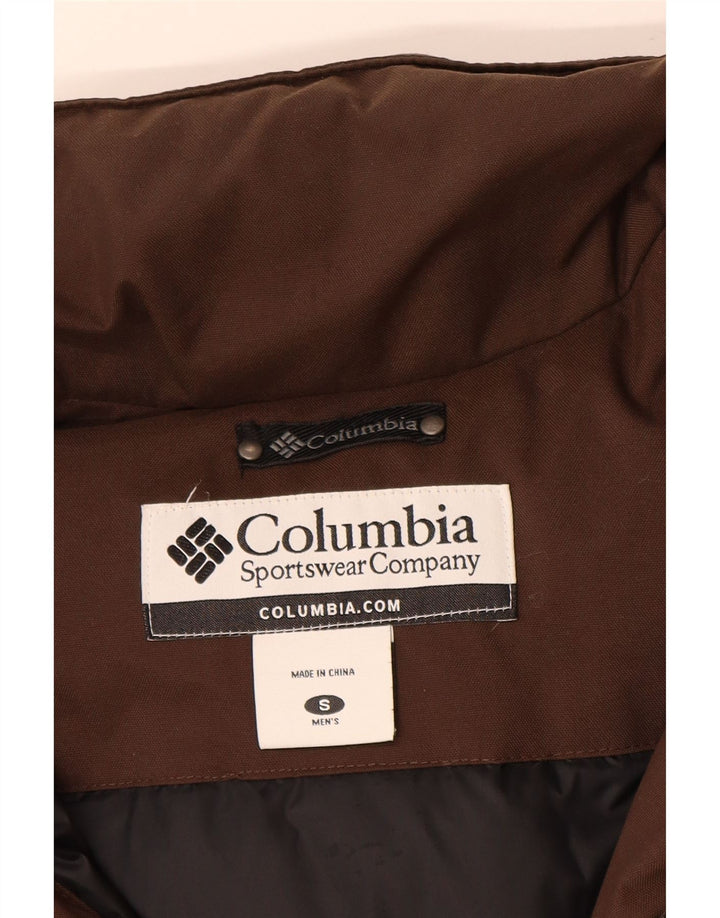 Columbia Chaqueta acolchada para hombre UK 36 Small Brown Nylon
