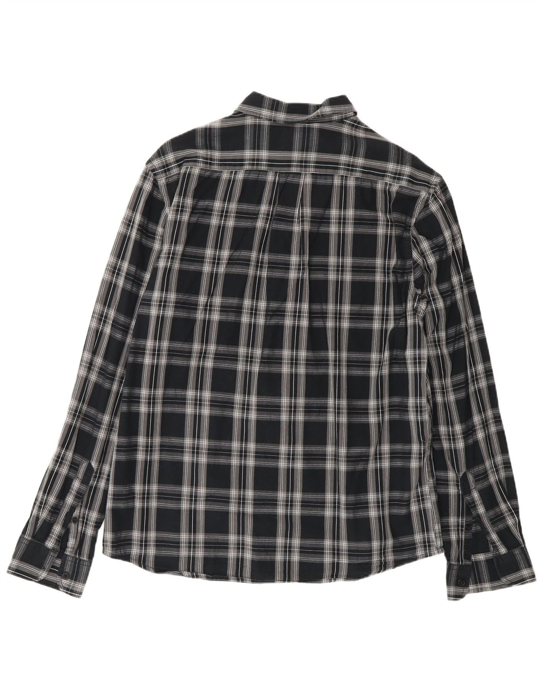 Wrangler Camisa De Franela Regular Fit De Algodón A Cuadros En Negro Medio Para Hombre