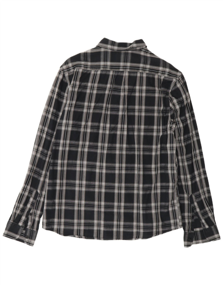 Wrangler Camisa De Franela Regular Fit De Algodón A Cuadros En Negro Medio Para Hombre