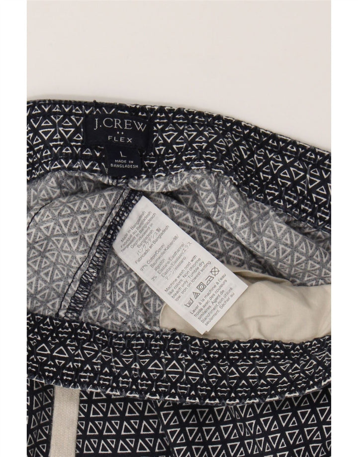 J. CREW Mens Flex Sport Shorts Large  Navy Blue Geometric Cotton Vintage J. Crew and Second-Hand J. Crew from Messina Hembry 