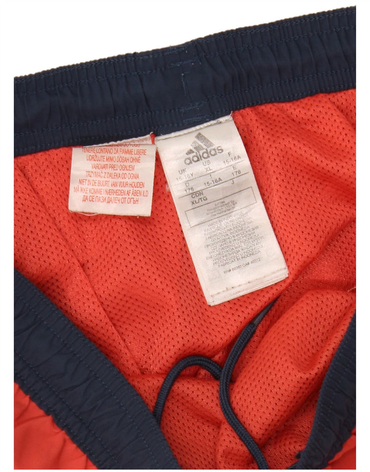 Adidas Pantalones cortos deportivos para niño 15-16 años Rojo Colorblock Poliéster