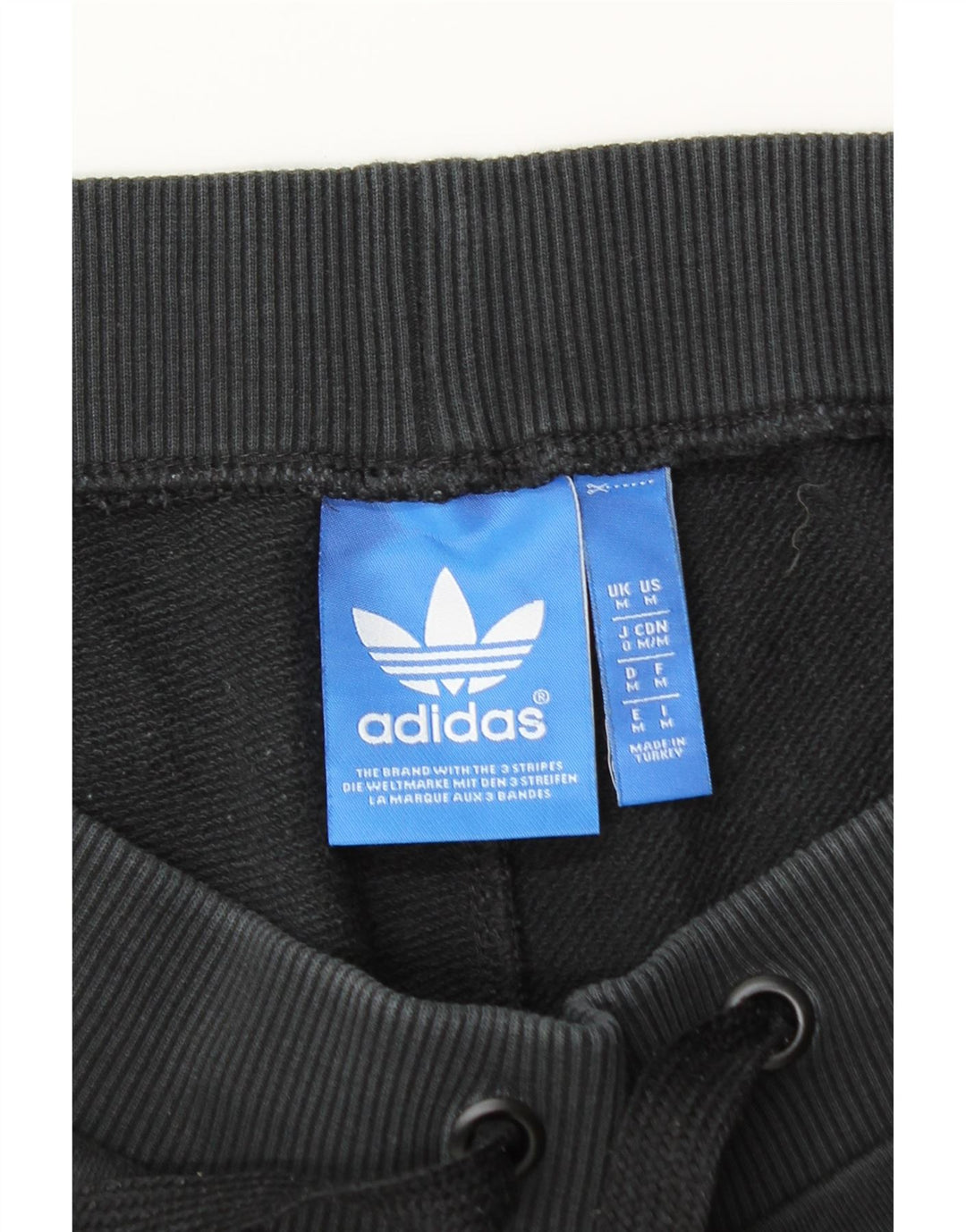 Adidas - Pantalones cortos deportivos para hombre, algodón negro mediano