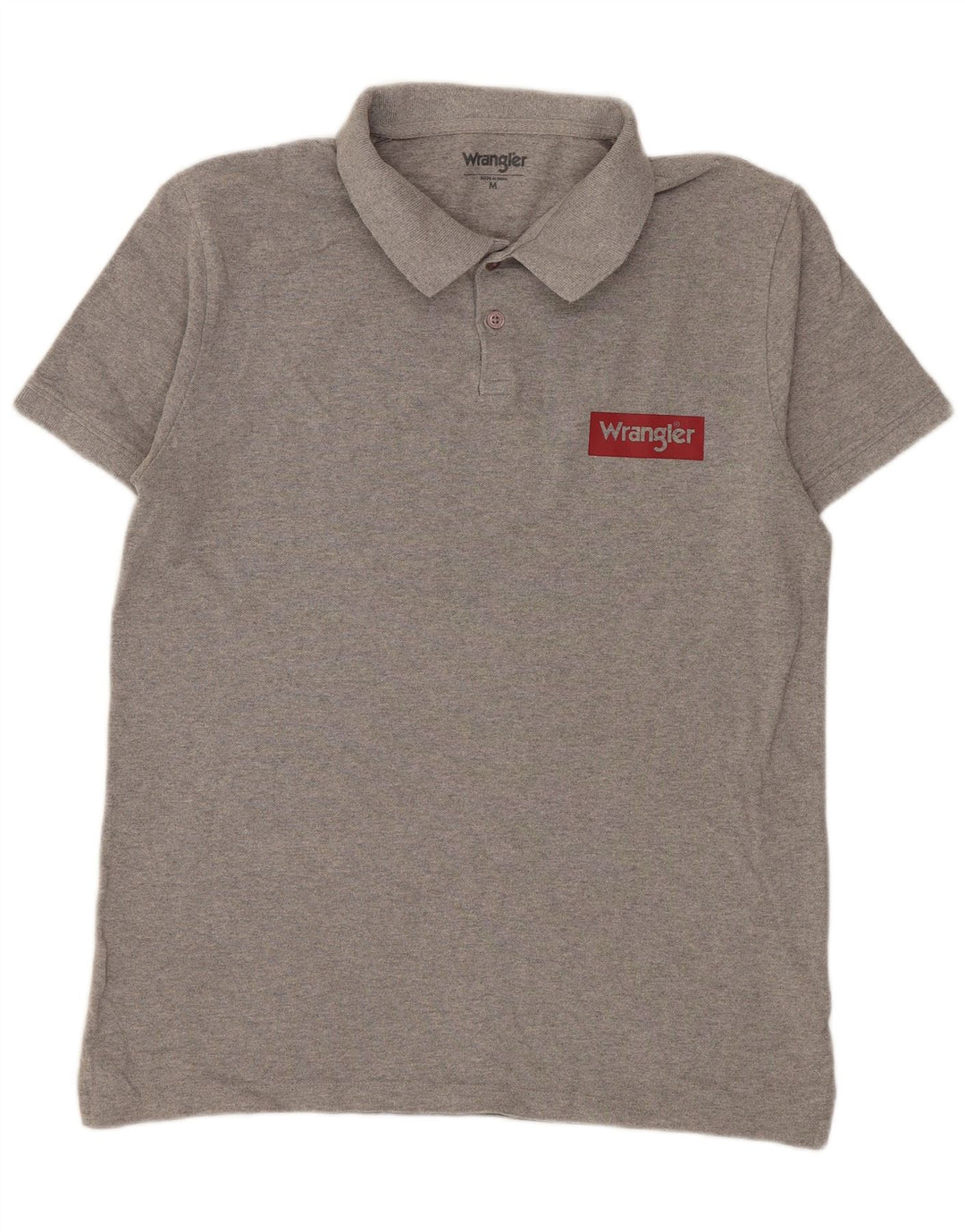 WRANGLER Polo para hombre de algodón moteado gris medio