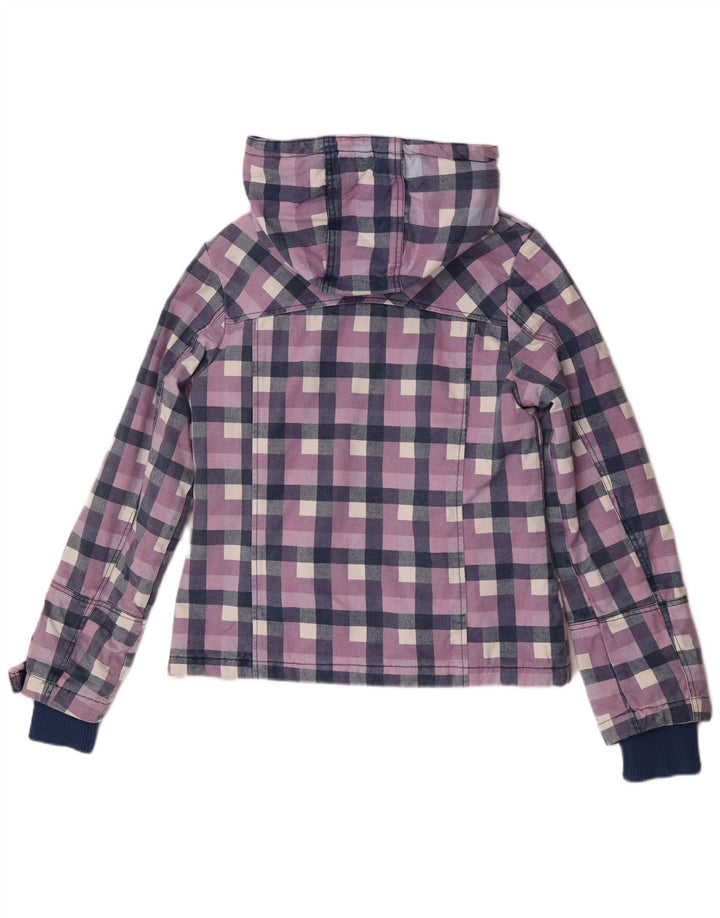 Sublevel Chaqueta cortavientos con capucha para mujer UK 46 Grande Púrpura Geométrico