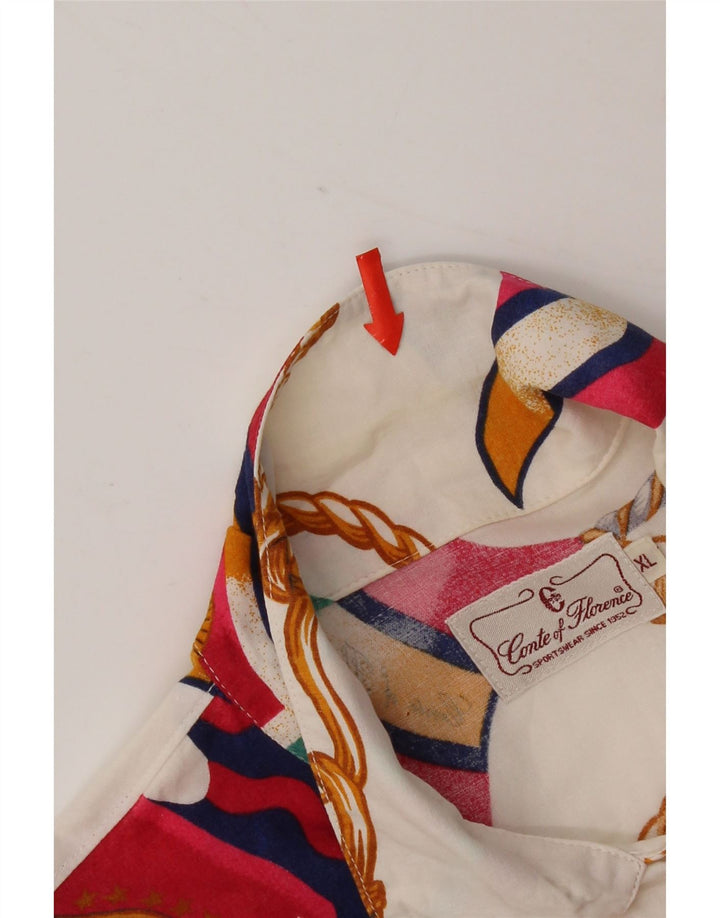 Conte of Florence Camisa con estampado abstracto para mujer UK 40 XL Multicolor