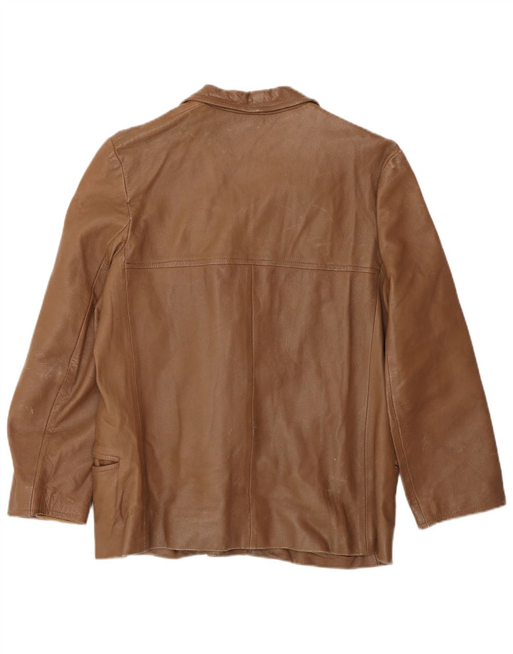 MONTE CARLO Womens Double Breasted Blazer Jacket IT 42 Medium Brown