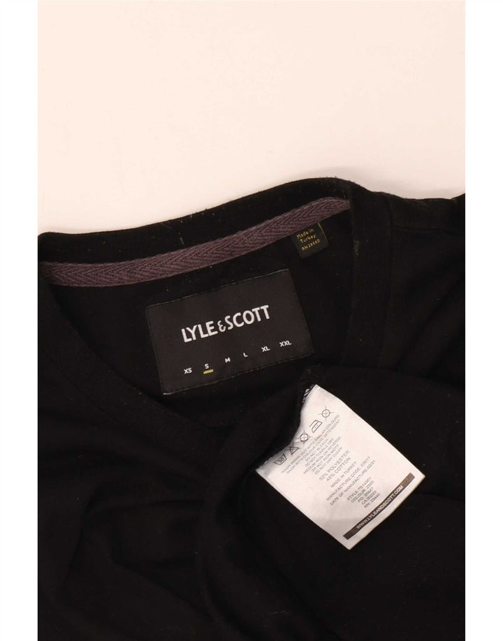 Lyle & Scott Camiseta para hombre Top Small Negro Poliéster