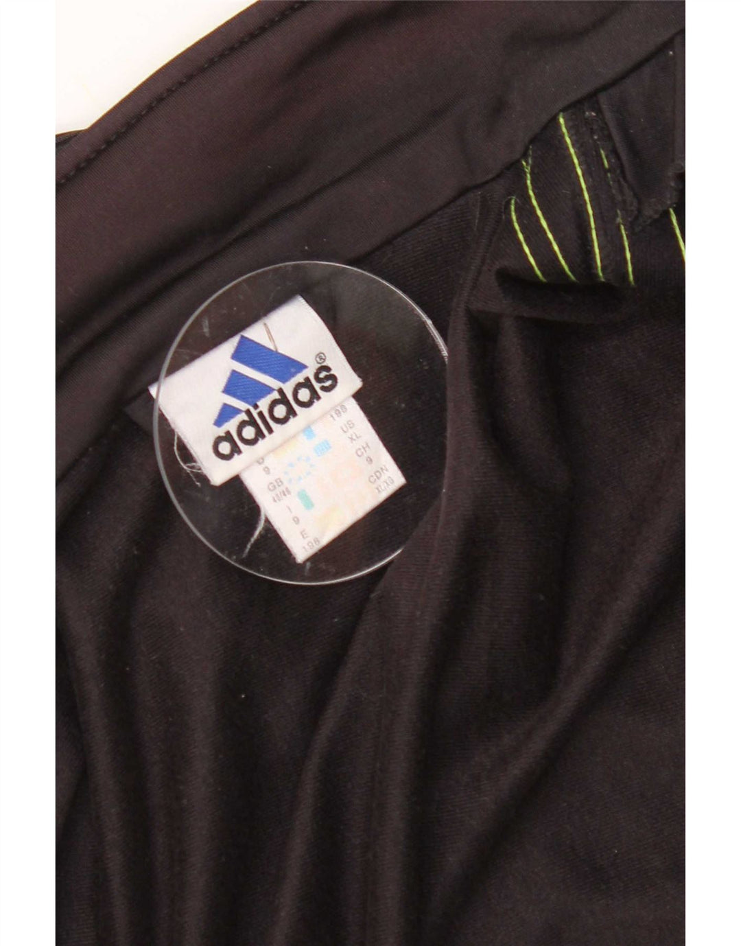 Adidas Hombre Chándal Top Chaqueta UK 46/48 XL Negro Poliéster