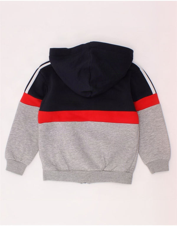 Adidas Sudadera con capucha y cremallera para bebé niño 18-24 meses Gris Colorblock Algodón