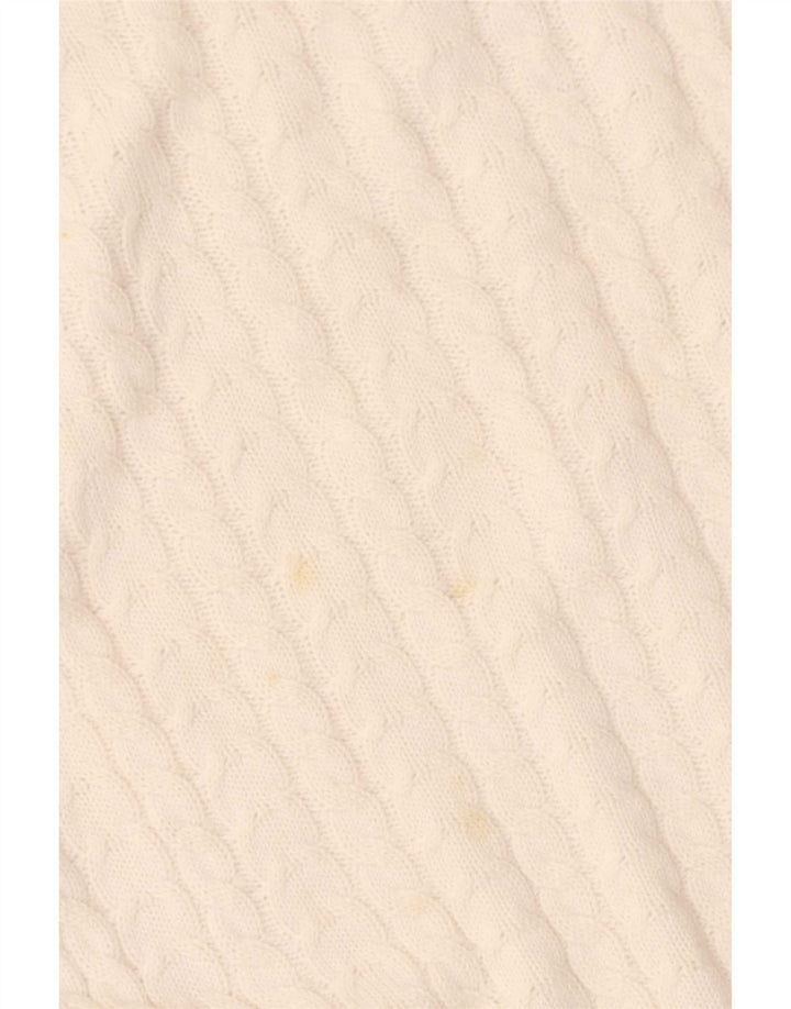 Sun68 Suéter tipo jersey para mujer con cuello barco UK 42 Algodón blanco mediano