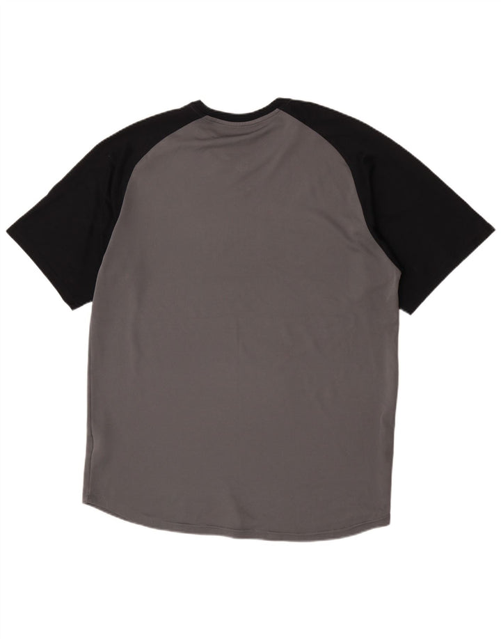 Camiseta Nike Dri Fit para hombre Top XL Gris Colorblock Poliéster