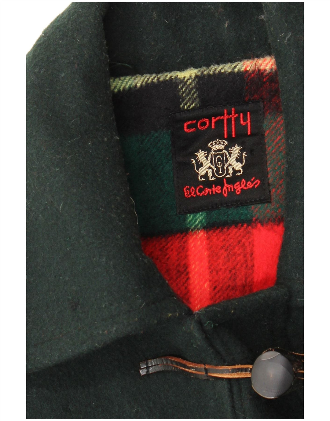 VINTAGE Mujer Duffle Coat Reino Unido 18 XL Verde