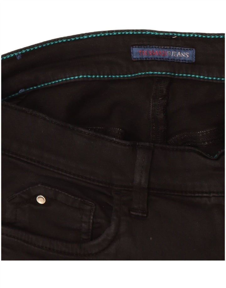 TRUSSARDI Vaqueros pitillo para mujer IT 44 Mediano W28 L29 Negro