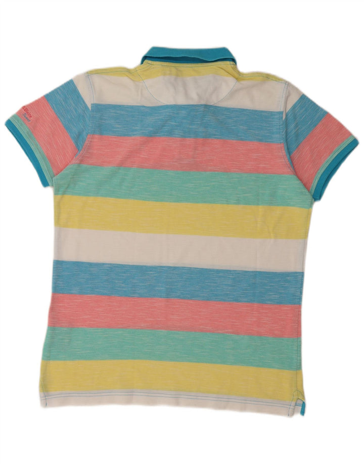 HARMONT & BLAINE Polo para hombre de algodón a rayas multicolor grande