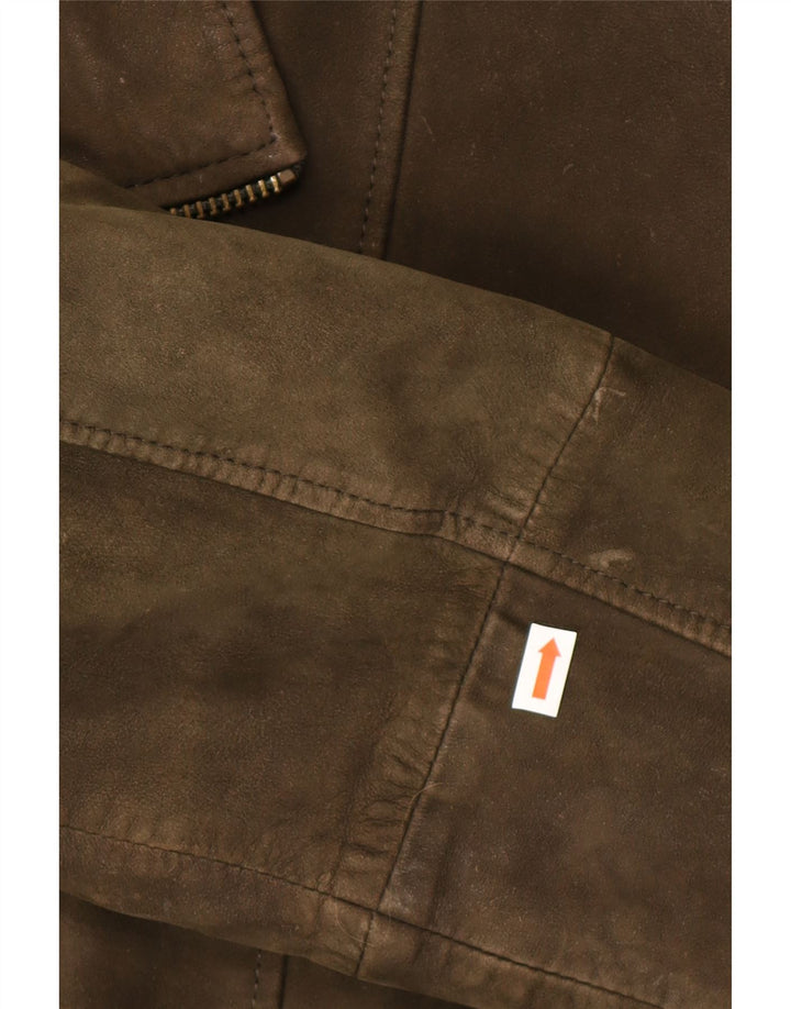 Scotch & Soda Chaqueta de ante para hombre Reino Unido 40 Grande Cuero caqui