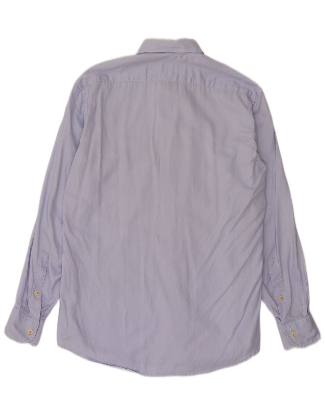 ALVIERO MARTINI Camisa Hombre Talla 39 15 1/2 Algodón Azul Medio