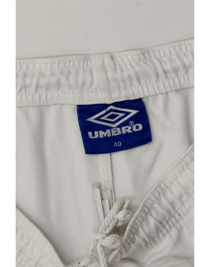 Umbro Pantalón Corto Deportivo Hombre XL Blanco Poliéster