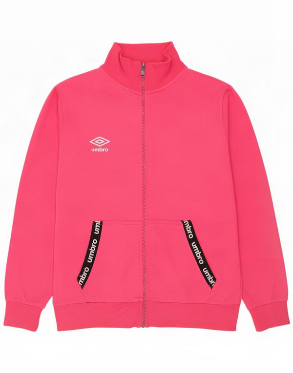 Chaqueta superior de chándal con gráfico para mujer Umbro UK 44 Large Pink Colourblock