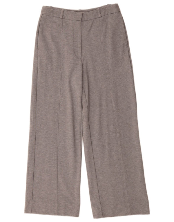 Jaeger Pantalones anchos de cintura alta para mujer UK 10 Small W28 L28 Viscosa gris