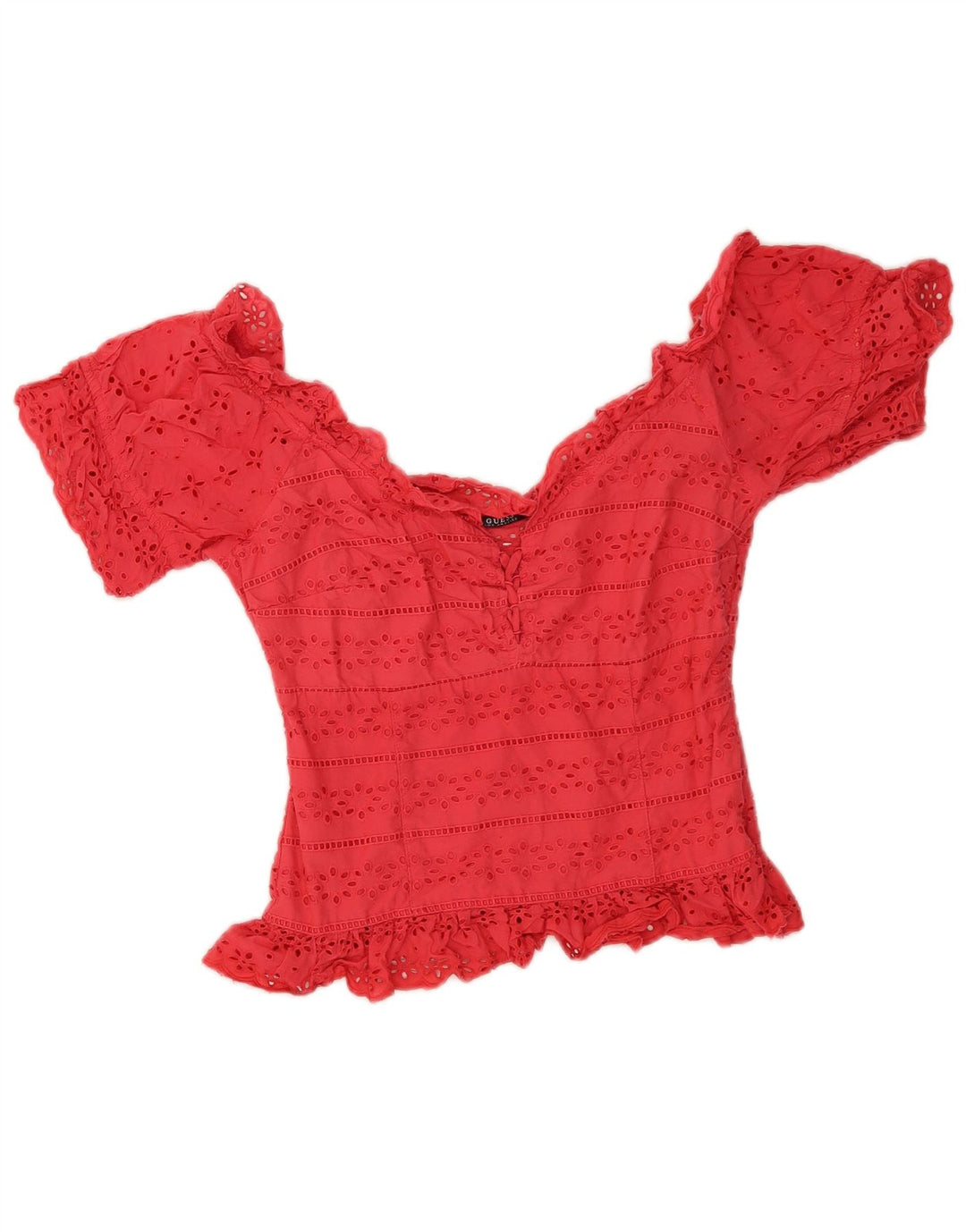 Guess Blusa Corta para Mujer Top UK 10 Small Pink
