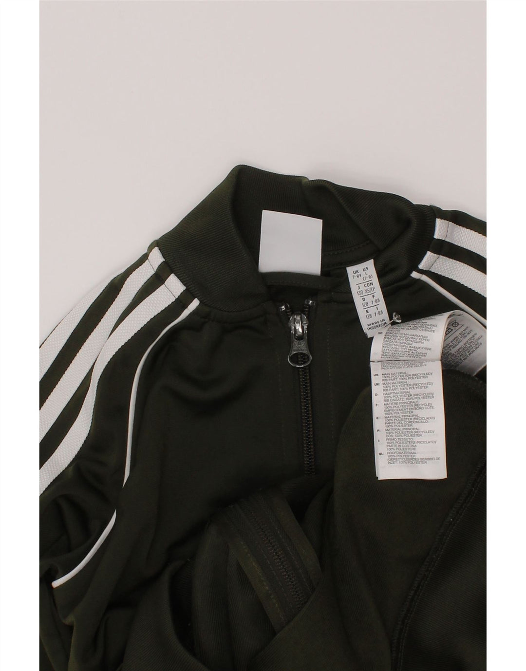 Adidas Chaqueta de chándal para niño 7-8 años Verde Poliéster
