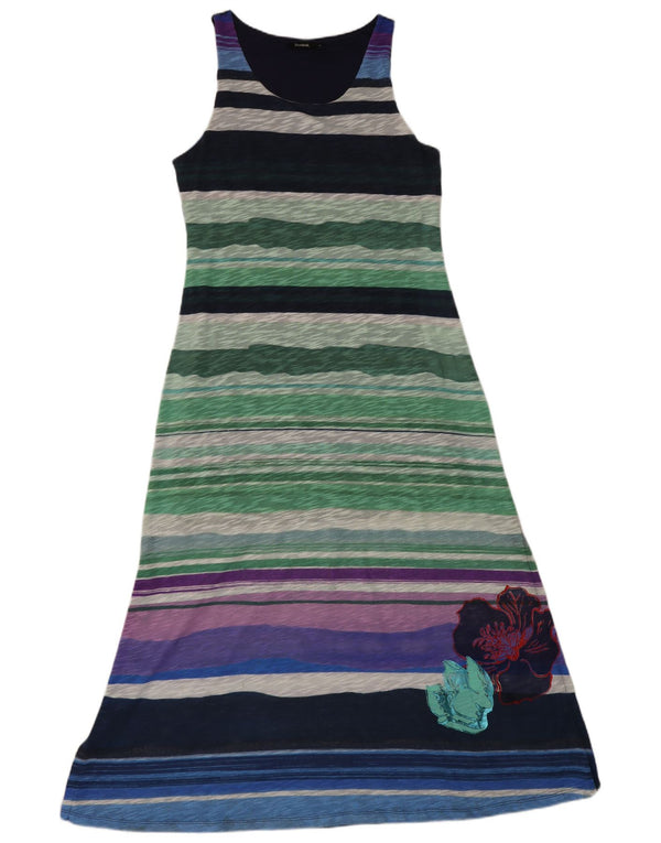Desigual Vestido largo sin mangas para mujer UK 40 XL Multicolor Floral