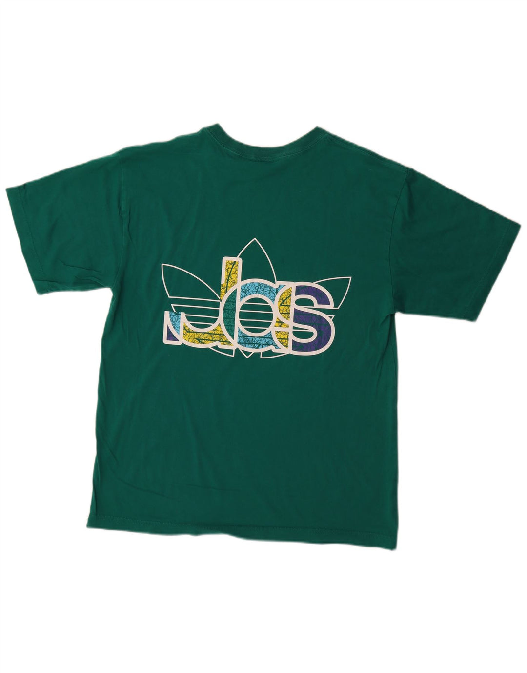 Adidas Hombre Camiseta Gráfica Top Verde Mediano