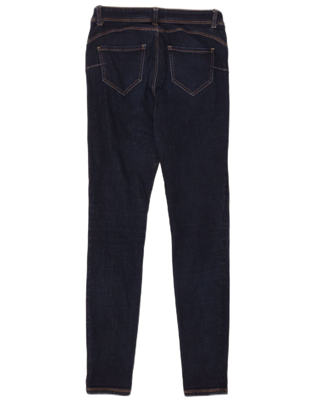 BENETTON Vaqueros pitillo para mujer W28 L30 Poliéster azul marino