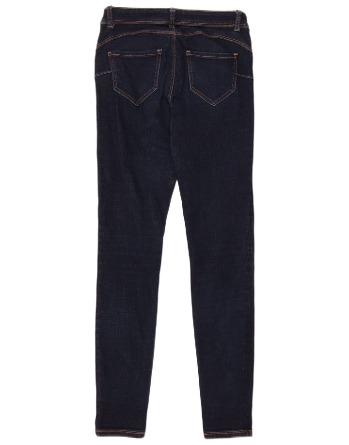 BENETTON Vaqueros pitillo para mujer W28 L30 Poliéster azul marino