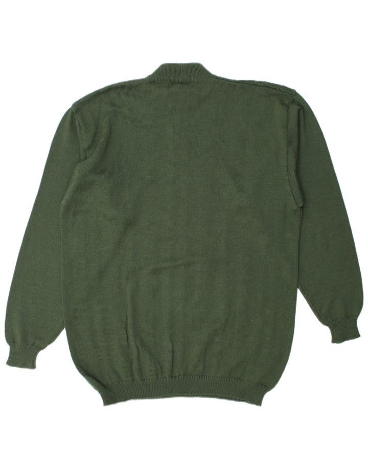 Vintage hombres tortuga cuello jumper suéter grande verde