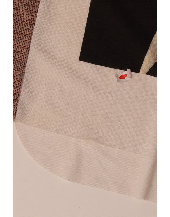 Zara Top gráfico extragrande con manga 3/4 para mujer UK 10 Small White